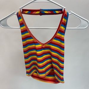 SHEIN rainbow crop top